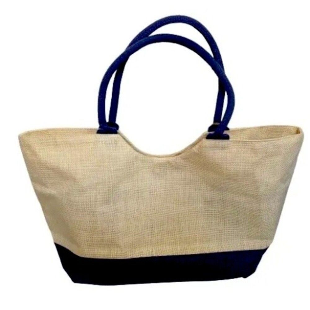 Marriott Vacation Club Large Canvas Tote eco-friendly Jute Embroidered Logo Tote - Picture 2 of 12